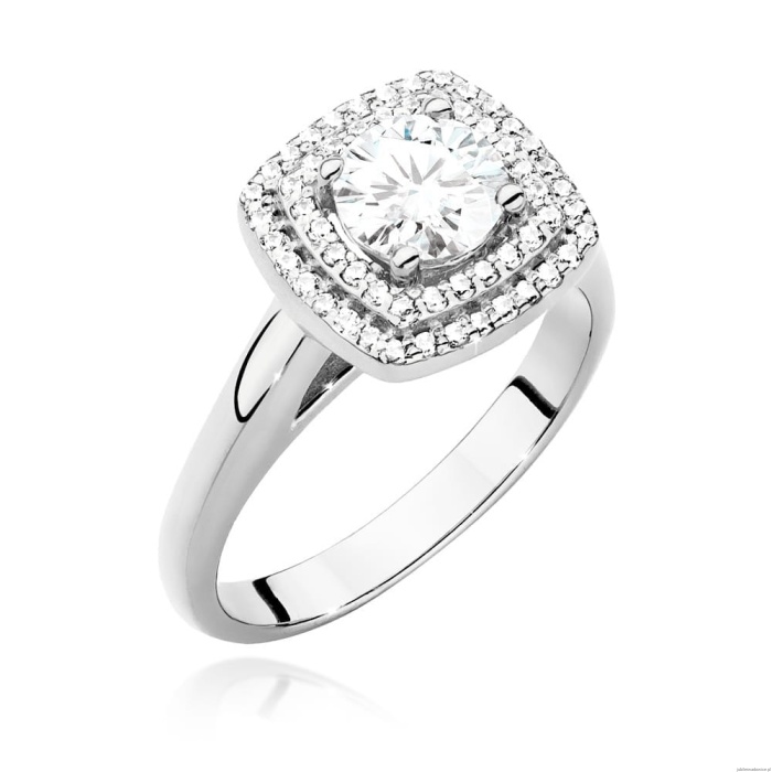 Pierścionek W0548 Diament Laboratoryjny 0,70ct białe złoto 375