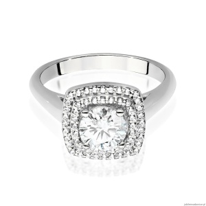 Pierścionek W0548 Diament Laboratoryjny 0,70ct białe złoto 375