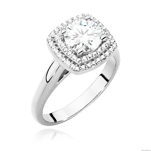 Pierścionek W0548 Diament Laboratoryjny 1,00ct białe złoto 375