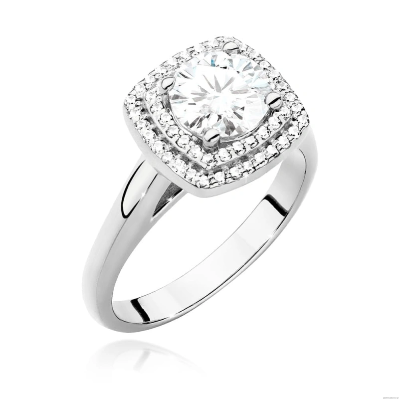 Pierścionek W0548 Diament Laboratoryjny 1,00ct białe złoto 375