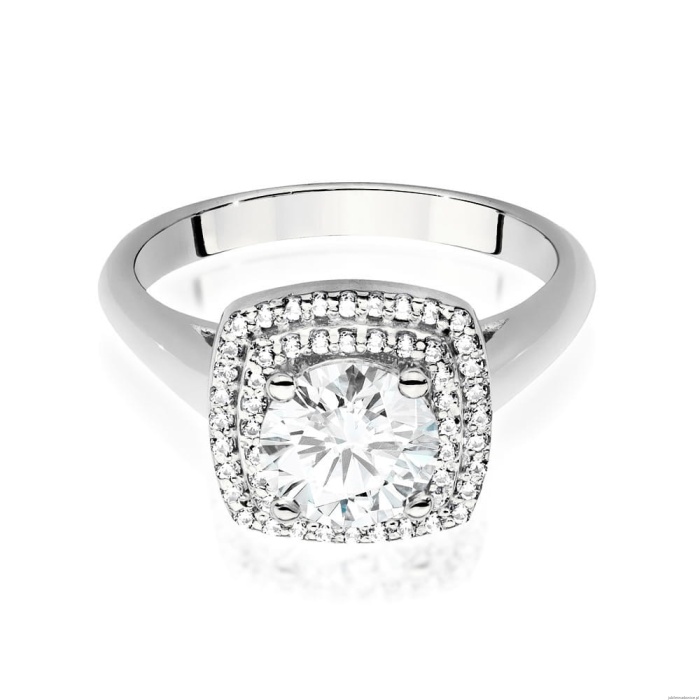 Pierścionek W0548 Diament Laboratoryjny 1,00ct białe złoto 375