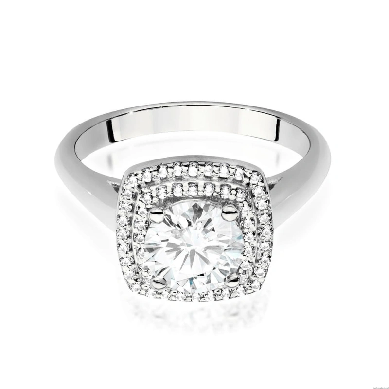 Pierścionek W0548 Diament Laboratoryjny 1,00ct białe złoto 375