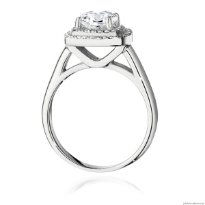 Pierścionek W0548 Diament Laboratoryjny 1,00ct białe złoto 375