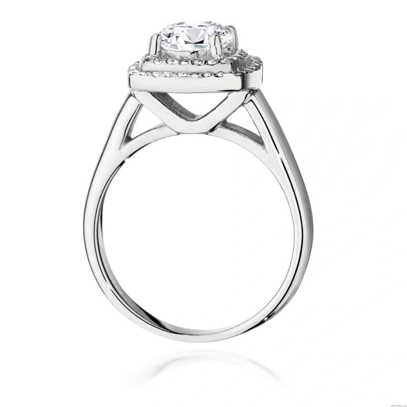 Pierścionek W0548 Diament Laboratoryjny 1,00ct białe złoto 375