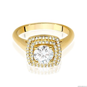 Pierścionek W0548 Diament Laboratoryjny 0,70ct żółte złoto 375