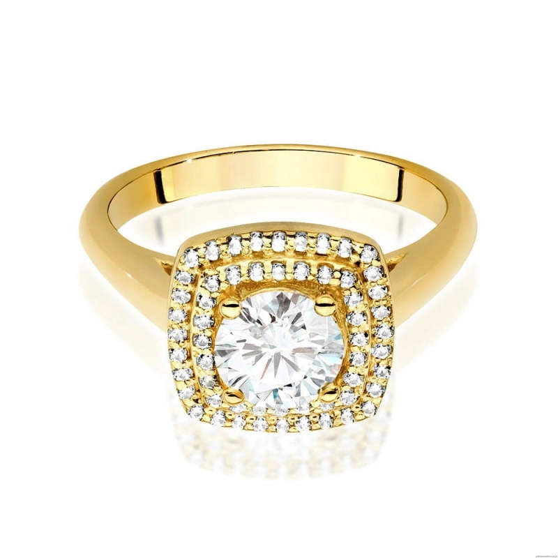 Pierścionek W0548 Diament Laboratoryjny 0,70ct żółte złoto 375