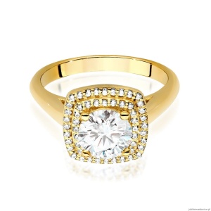 Pierścionek W0548 Diament Laboratoryjny 1,00ct żółte złoto 375