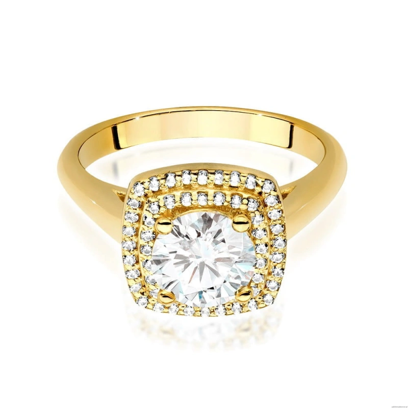 Pierścionek W0548 Diament Laboratoryjny 1,00ct żółte złoto 375