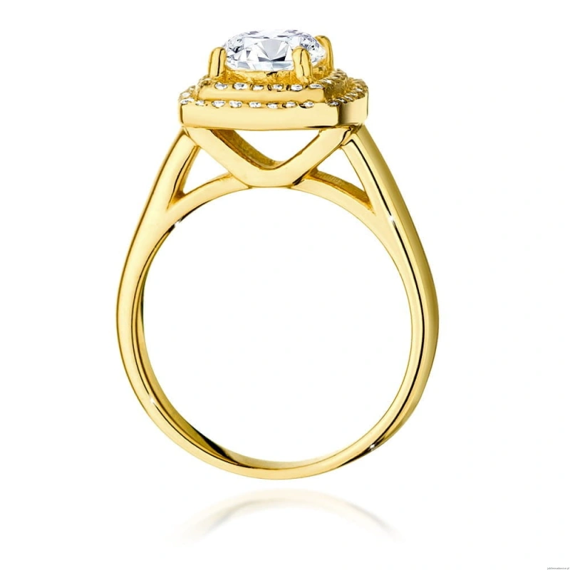 Pierścionek W0548 Diament Laboratoryjny 1,00ct żółte złoto 375
