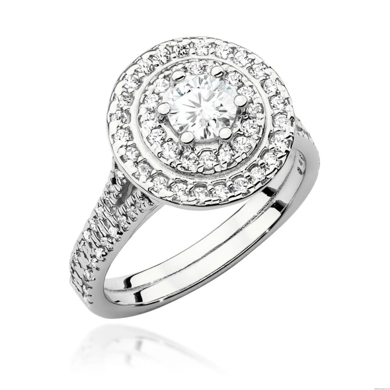 Pierścionek W0549 Diament Laboratoryjny 0,40ct białe złoto 375