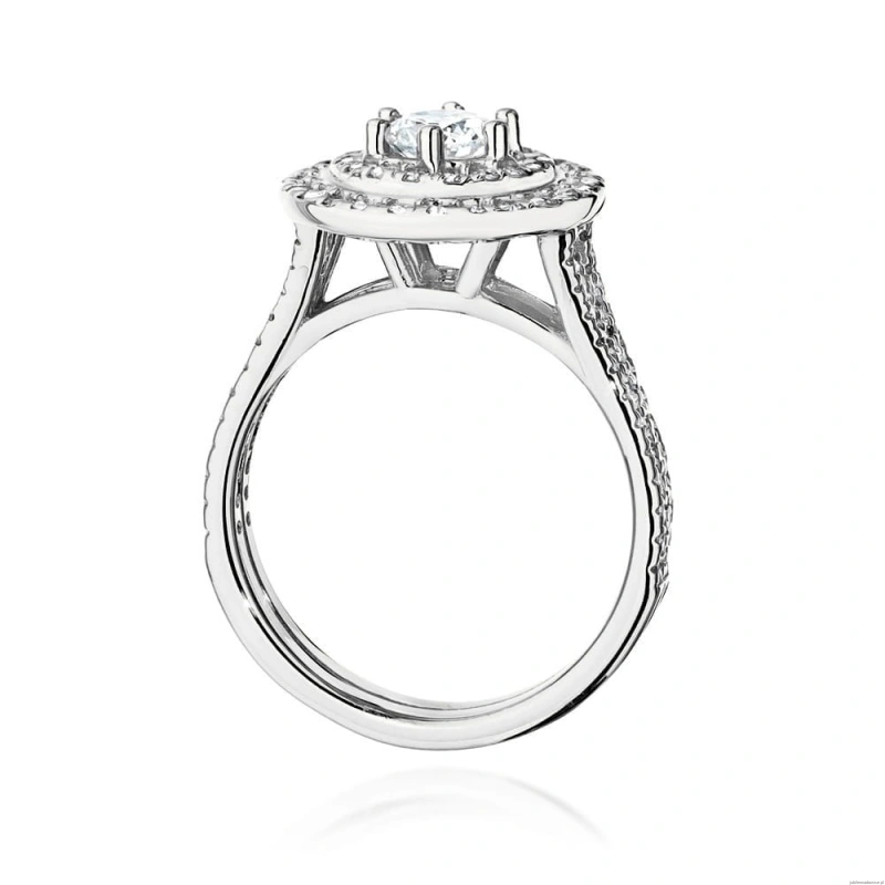 Pierścionek W0549 Diament Laboratoryjny 0,40ct białe złoto 375