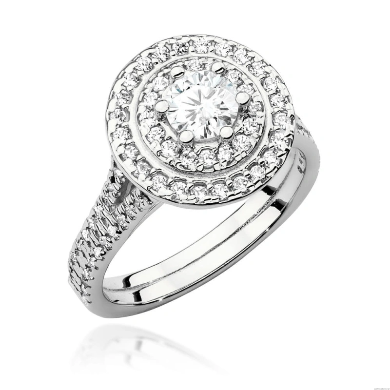 Pierścionek W0549 Diament Laboratoryjny 0,50ct białe złoto 375