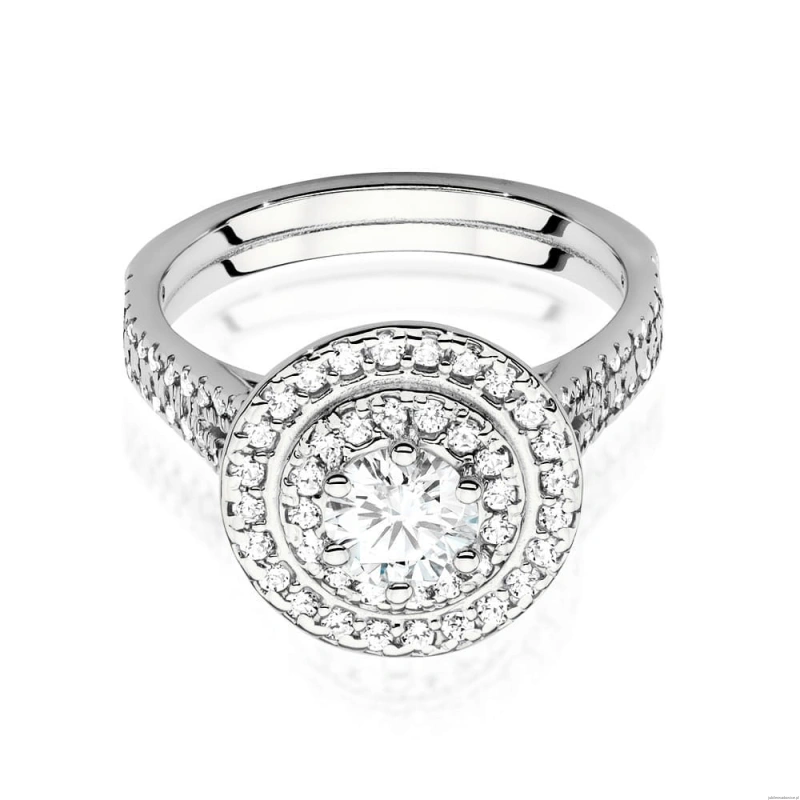 Pierścionek W0549 Diament Laboratoryjny 0,50ct białe złoto 375