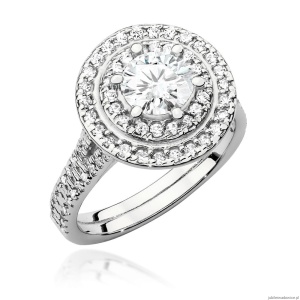 Pierścionek W0549 Diament Laboratoryjny 0,70ct białe złoto 375