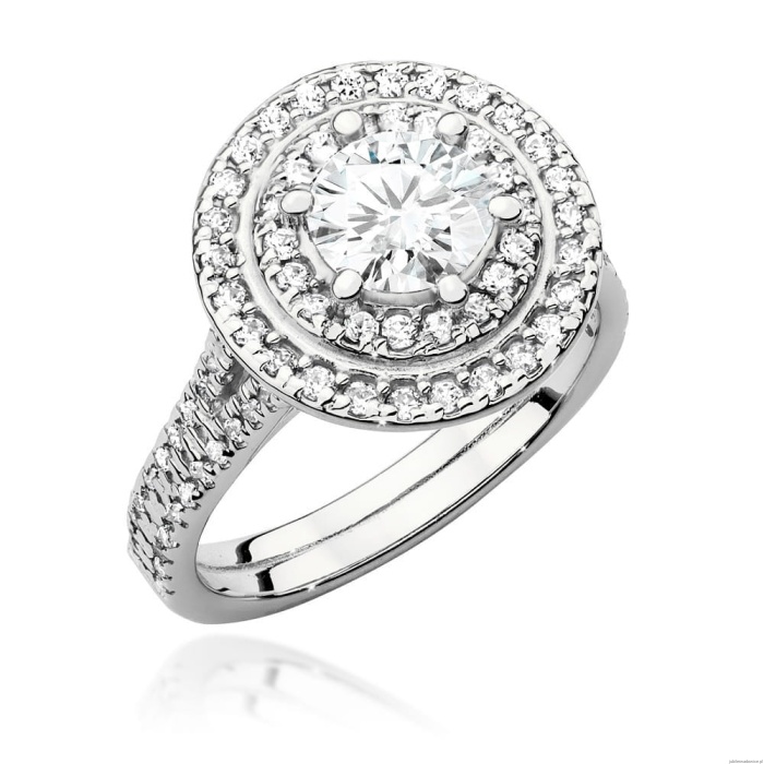 Pierścionek W0549 Diament Laboratoryjny 0,70ct białe złoto 375