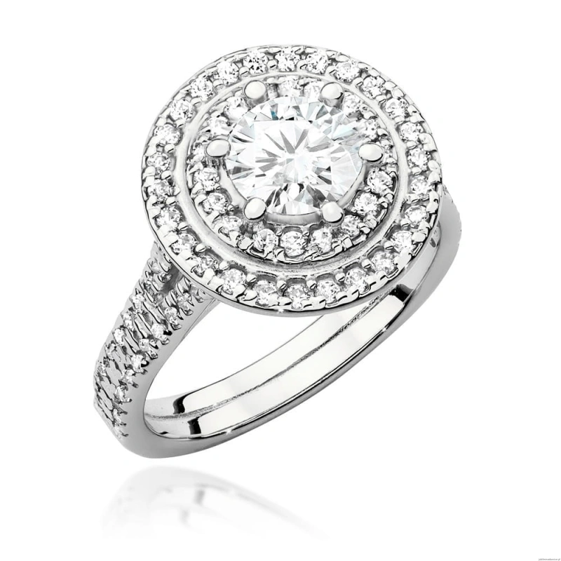 Pierścionek W0549 Diament Laboratoryjny 0,70ct białe złoto 375