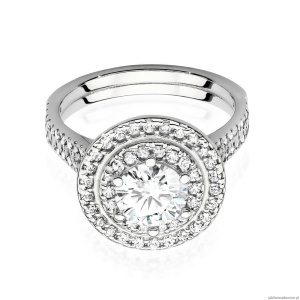 Pierścionek W0549 Diament Laboratoryjny 0,70ct białe złoto 375
