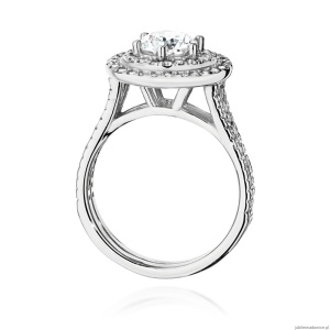 Pierścionek W0549 Diament Laboratoryjny 0,70ct białe złoto 375