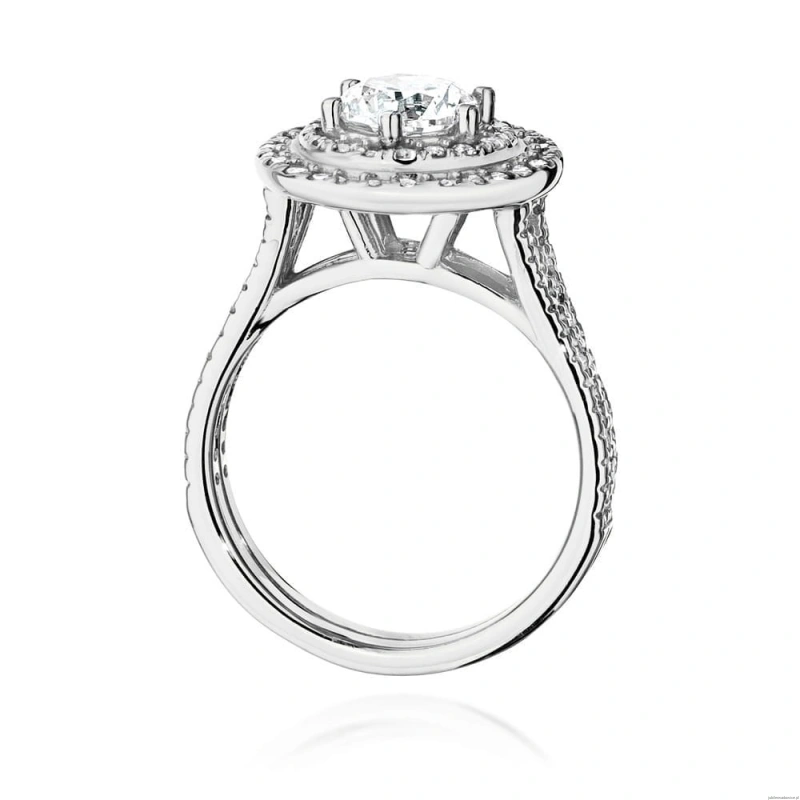 Pierścionek W0549 Diament Laboratoryjny 0,70ct białe złoto 375