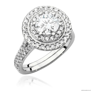 Pierścionek W0549 Diament Laboratoryjny 1,00ct białe złoto 375
