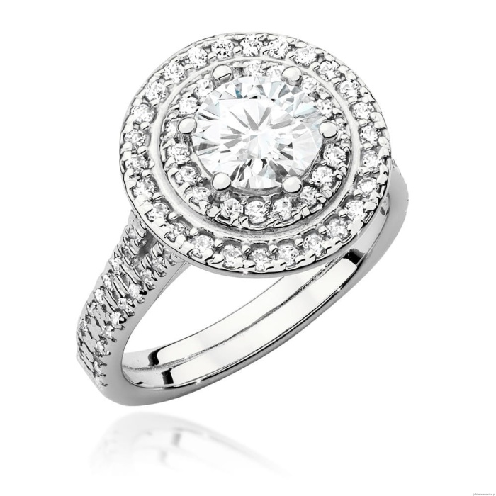 Pierścionek W0549 Diament Laboratoryjny 1,00ct białe złoto 375