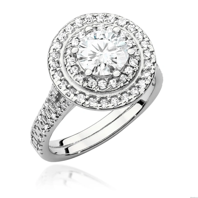 Pierścionek W0549 Diament Laboratoryjny 1,00ct białe złoto 375