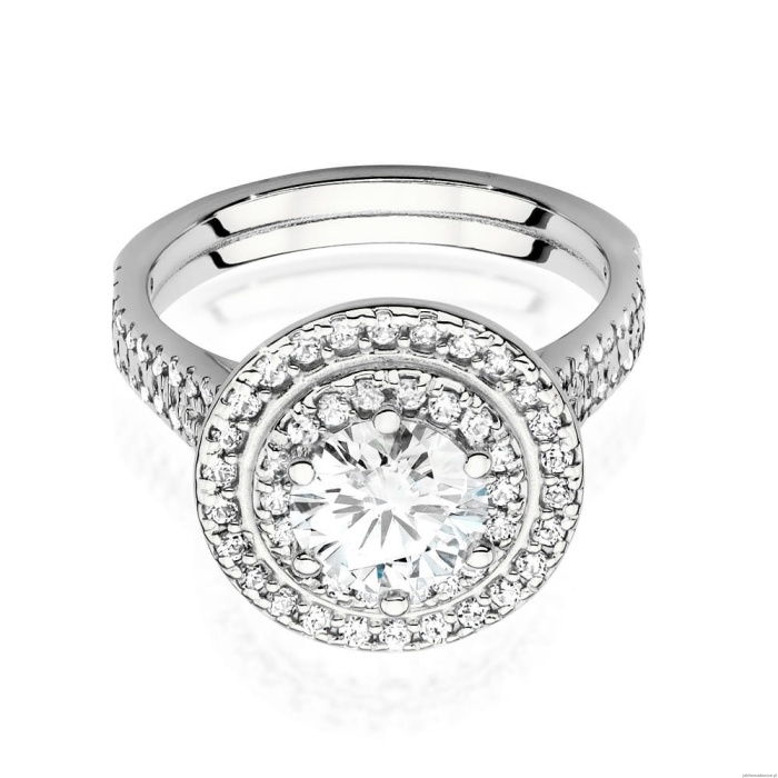 Pierścionek W0549 Diament Laboratoryjny 1,00ct białe złoto 375