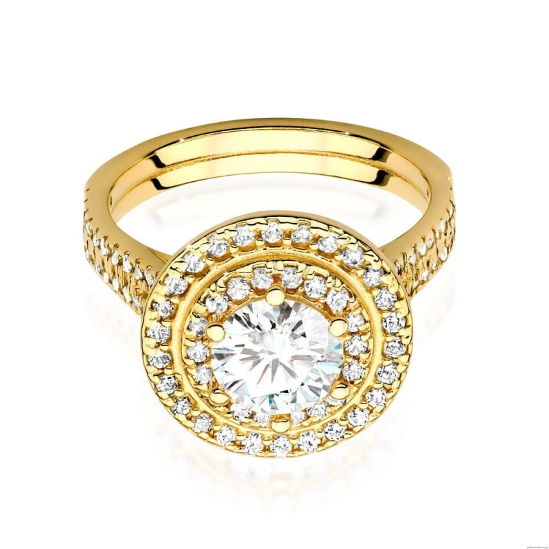 Pierścionek W0549 Diament Laboratoryjny 0,70ct żółte złoto 375