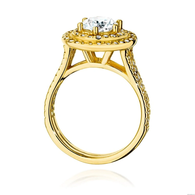 Pierścionek W0549 Diament Laboratoryjny 1,00ct żółte złoto 375
