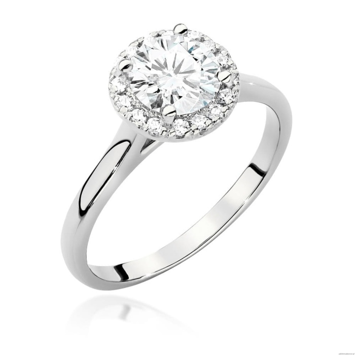 Pierścionek W0550 Diament Laboratoryjny 1,00ct białe złoto 375