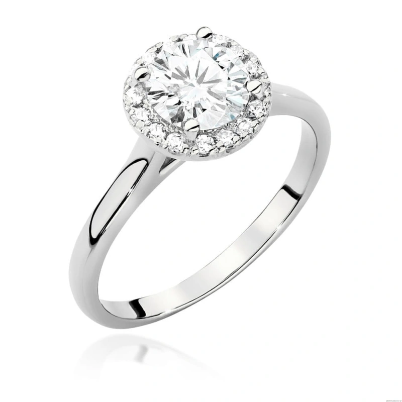 Pierścionek W0550 Diament Laboratoryjny 1,00ct białe złoto 375