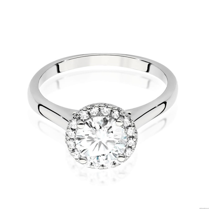 Pierścionek W0550 Diament Laboratoryjny 1,00ct białe złoto 375