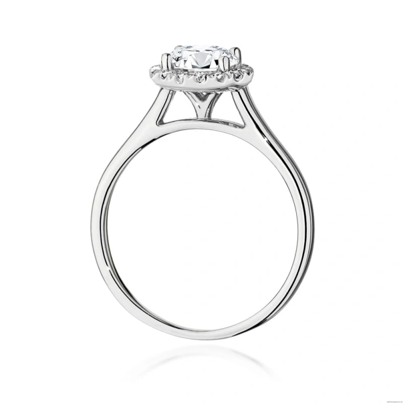 Pierścionek W0550 Diament Laboratoryjny 1,00ct białe złoto 375