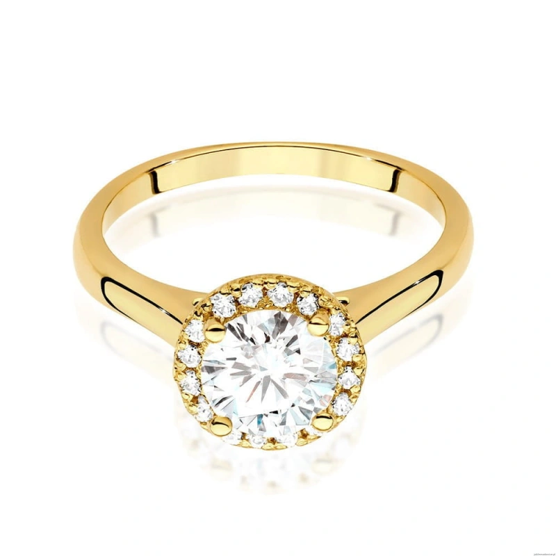 Pierścionek W0550 Diament Laboratoryjny 1,00ct żółte złoto 375