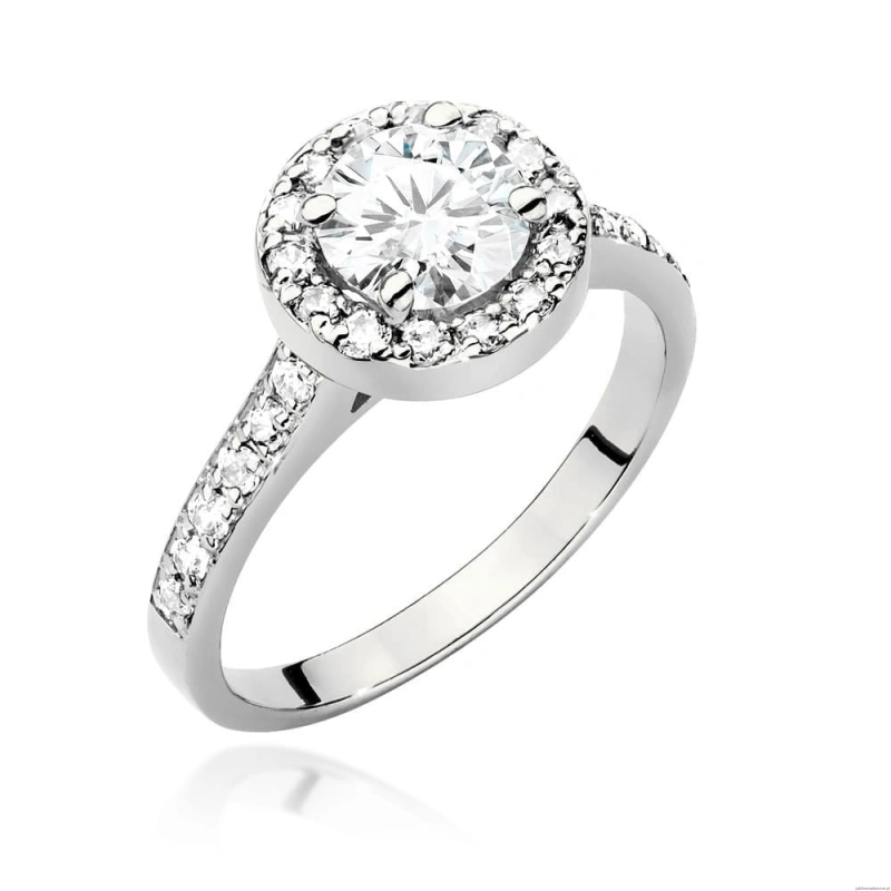 Pierścionek W0551 Diament Laboratoryjny 0,70ct białe złoto 375