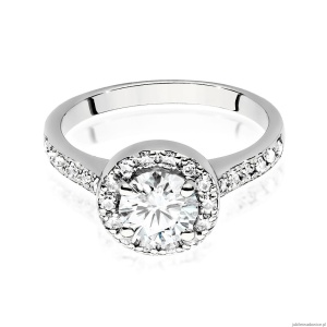 Pierścionek W0551 Diament Laboratoryjny 0,70ct białe złoto 375