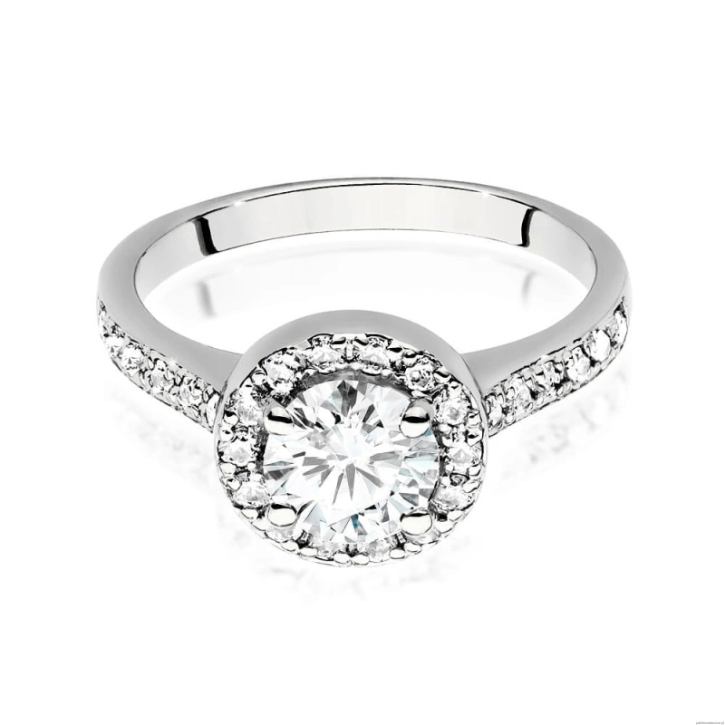 Pierścionek W0551 Diament Laboratoryjny 0,70ct białe złoto 375
