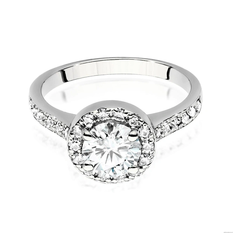 Pierścionek W0551 Diament Laboratoryjny 1,00ct białe złoto 375