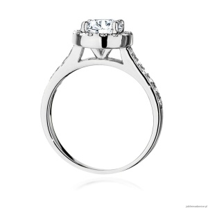 Pierścionek W0551 Diament Laboratoryjny 1,00ct białe złoto 375