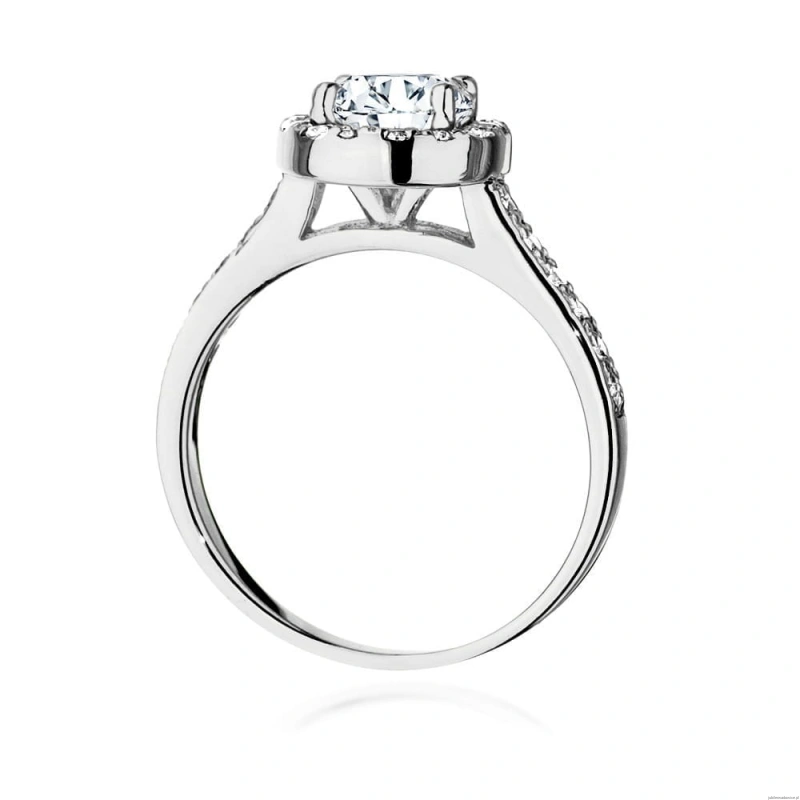 Pierścionek W0551 Diament Laboratoryjny 1,00ct białe złoto 375