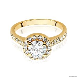 Pierścionek W0551 Diament Laboratoryjny 0,70ct żółte złoto 375