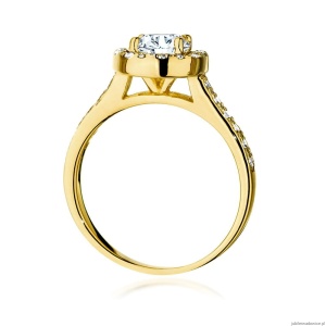 Pierścionek W0551 Diament Laboratoryjny 0,70ct żółte złoto 375