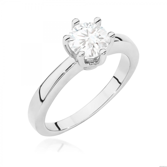 Pierścionek W0563 Diament Laboratoryjny 0,70ct białe złoto 375