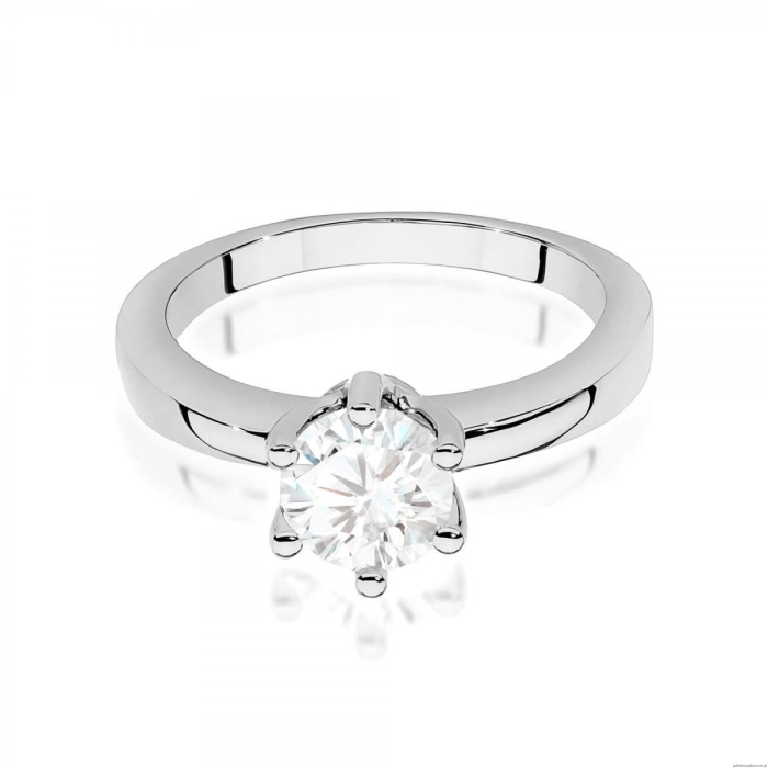 Pierścionek W0563 Diament Laboratoryjny 0,70ct białe złoto 375