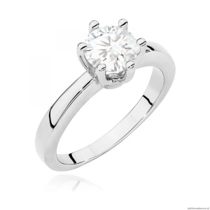 Pierścionek W0563 Diament Laboratoryjny 1,00ct białe złoto 375