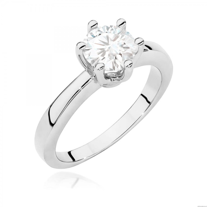 Pierścionek W0563 Diament Laboratoryjny 1,00ct białe złoto 375