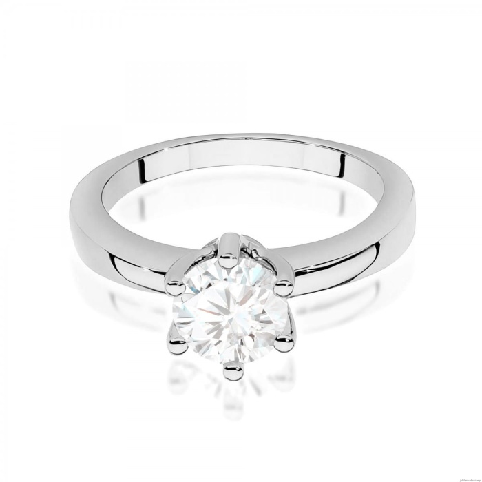 Pierścionek W0563 Diament Laboratoryjny 1,00ct białe złoto 375