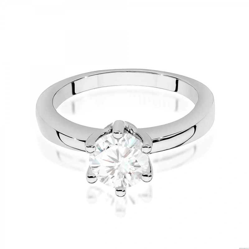 Pierścionek W0563 Diament Laboratoryjny 1,00ct białe złoto 375