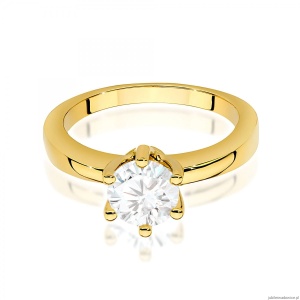 Pierścionek W0563 Diament Laboratoryjny 1,00ct żółte złoto 375