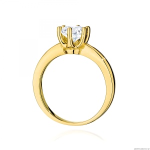 Pierścionek W0563 Diament Laboratoryjny 1,00ct żółte złoto 375